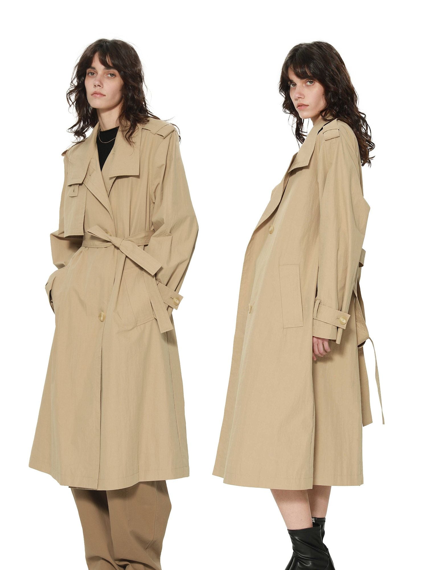 Celine Belted Long Trench Coat - Back