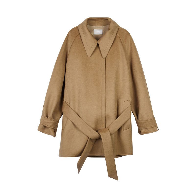 Sophia Belted Swing Coat Khaki