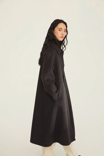 Beatrice Single-Breasted Long Coat