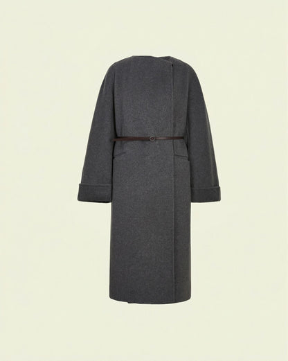 Heloise Wrap Coat - Gravel Gray