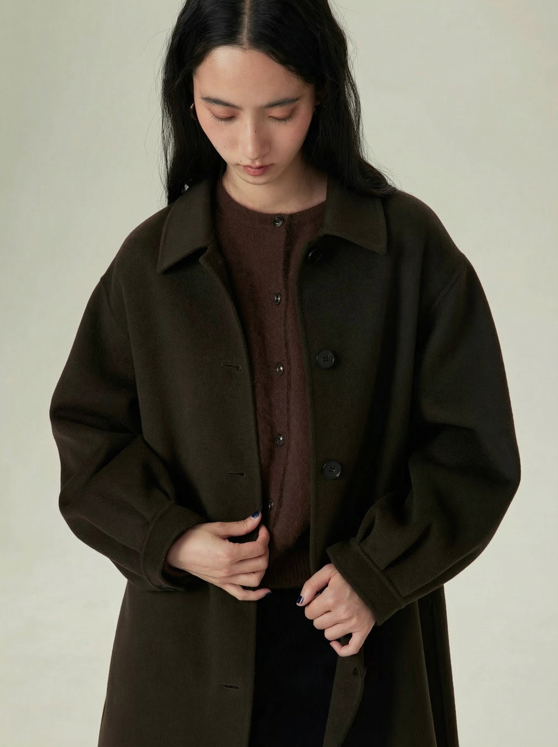 Odette Single-Breasted Long Coat