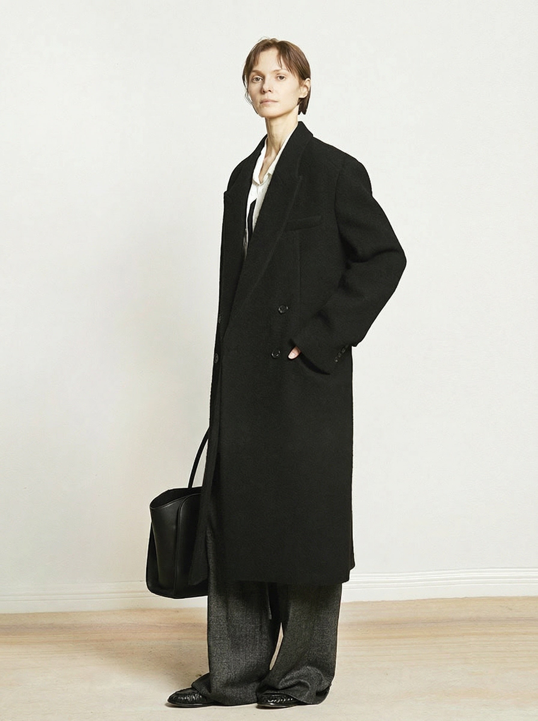 Claudine Double-Breasted Wool Coat