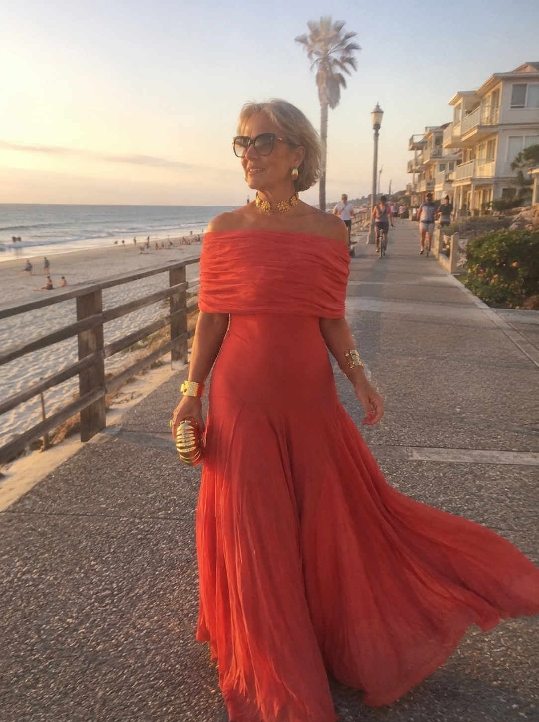 Toledo Asymmetric One-Shoulder Flowy Midi Dress