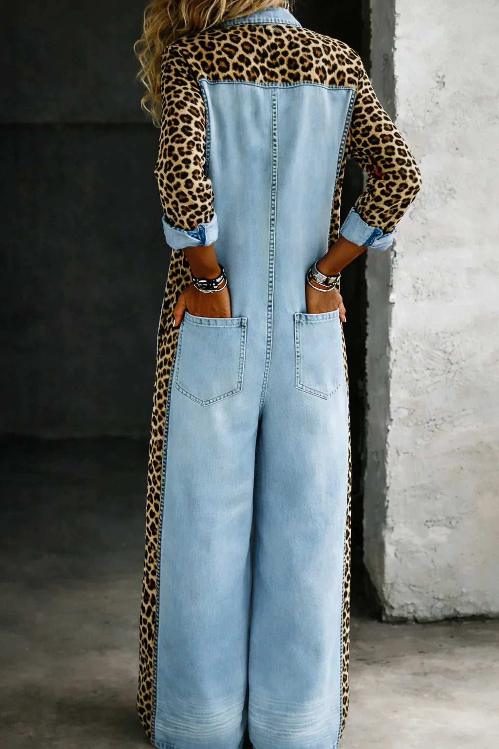 Vivienne | Long Sleeve Denim Jumpsuit