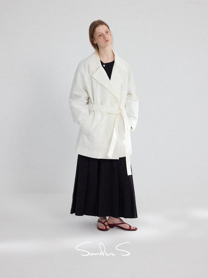 Renee Textured Trench Coat - Side