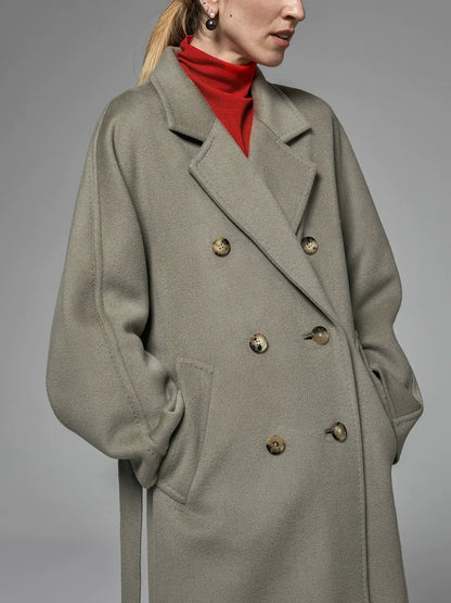 Carol Double-Breasted Wool Coat - Lifestyle