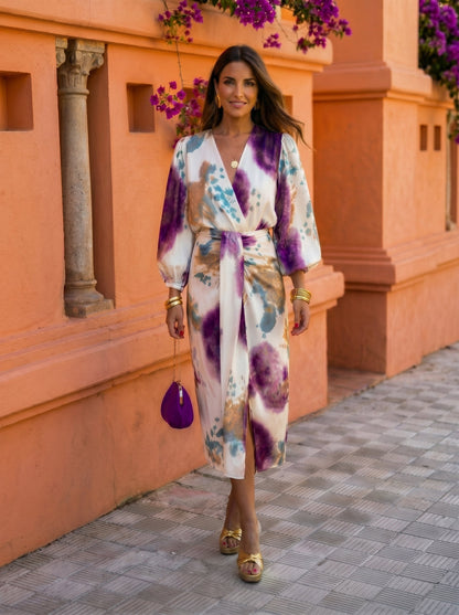 Sofia Ribbed Spring Midi Dress