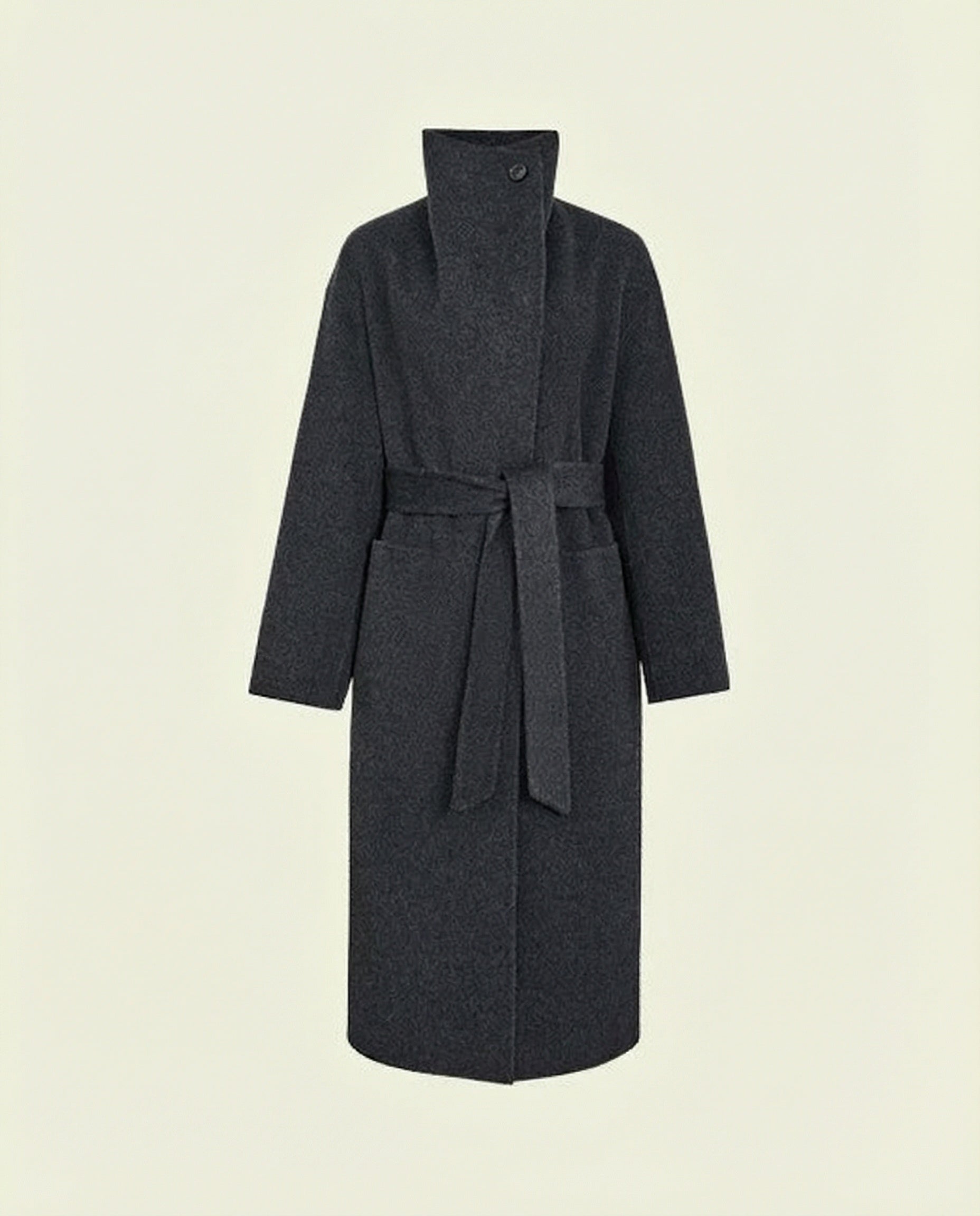 Gisele Shawl Coat - Charcoal Gray