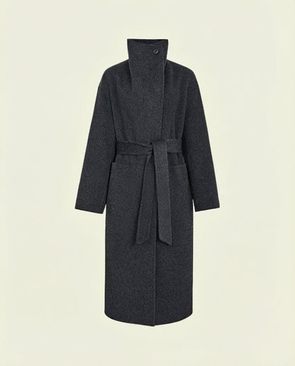 Gisele Shawl Coat - Charcoal Gray