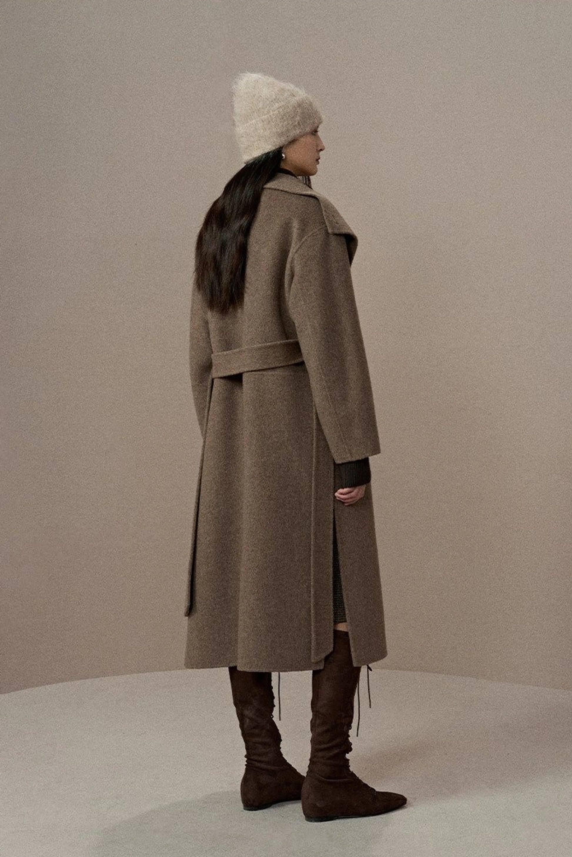 Gisele Shawl Coat side