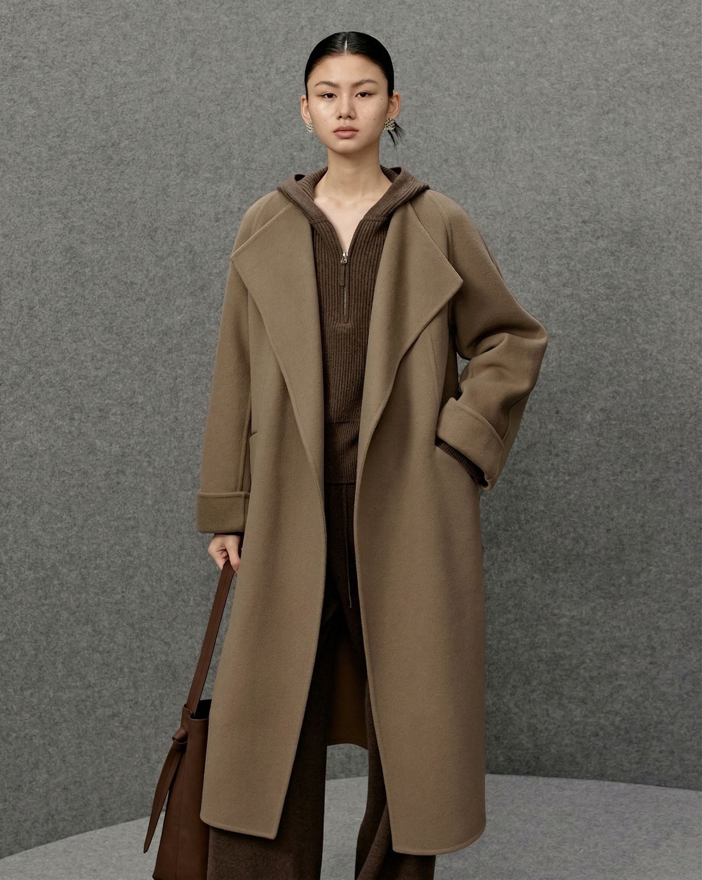 Heloise Wrap Coat styling