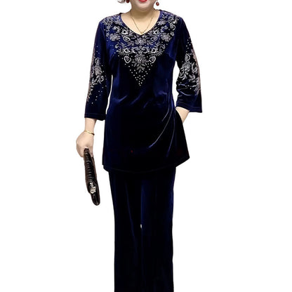 Elvire Velvet Set - Blue
