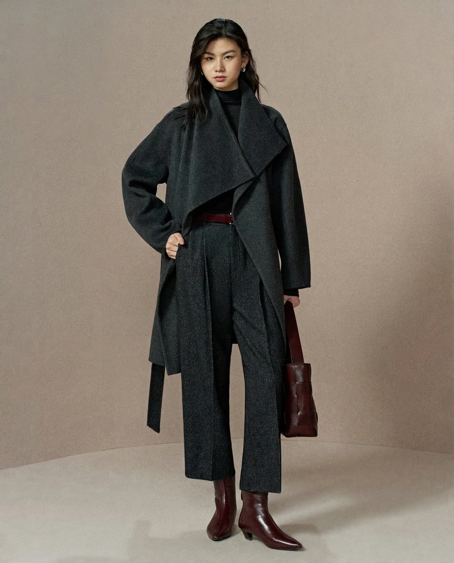 Amelie Wrap Coat detail