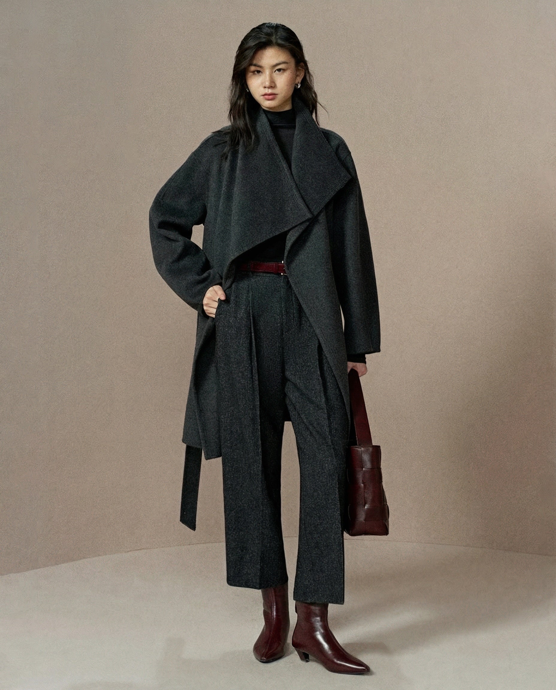 Amelie Wrap Coat detail