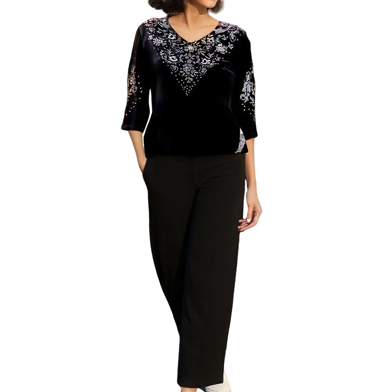 Elvire Velvet Set - Black
