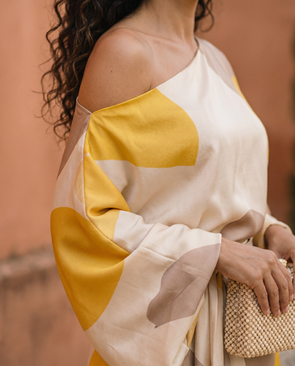 Daniela Yellow Fringe Midi Dress