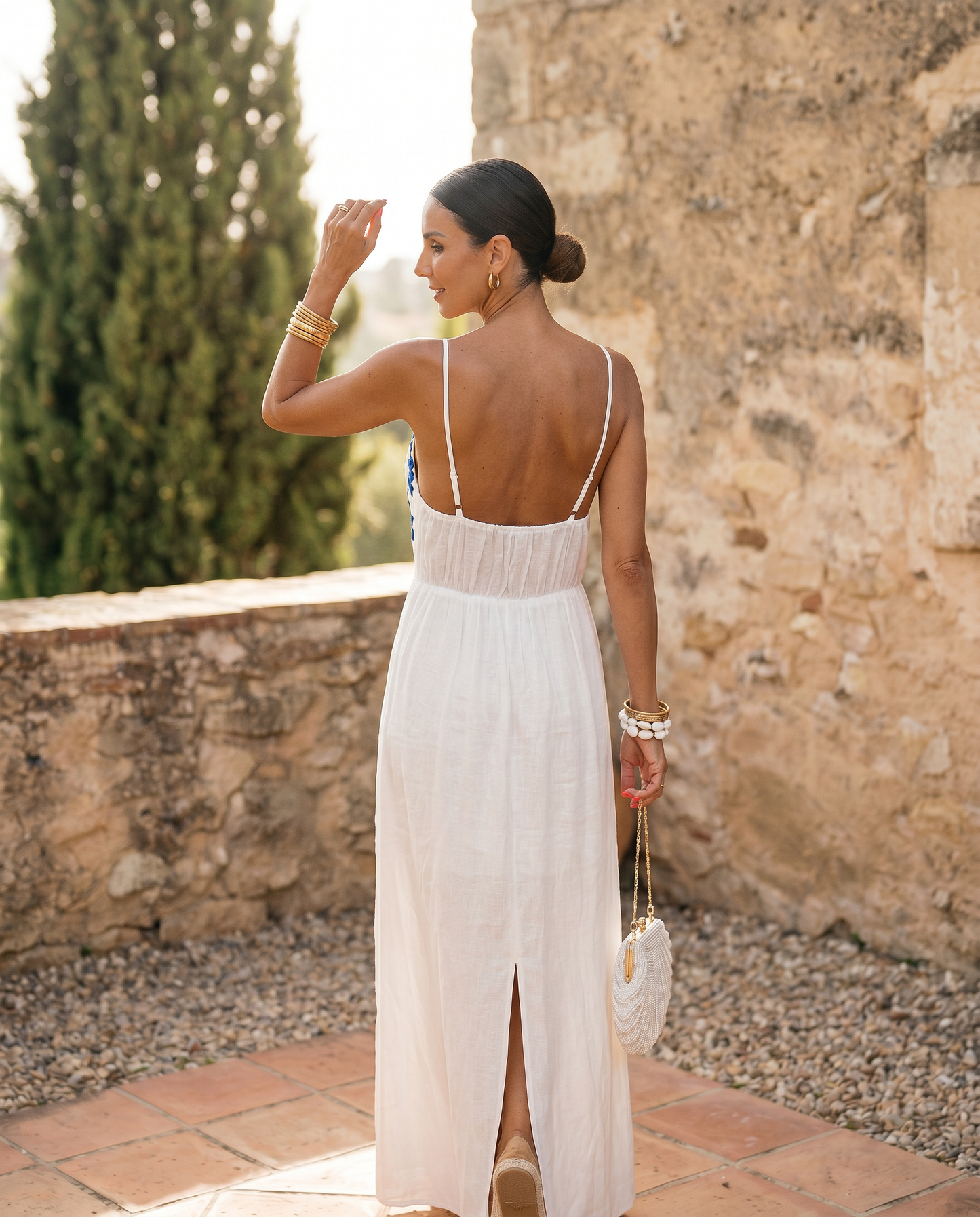 Gardenia Elegant White Wedding Guest Dress