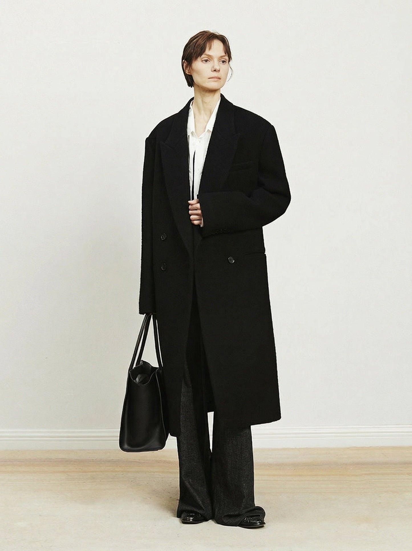 Claudine Double-Breasted Wool Coat